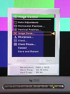 Image Control Menu with new firmware