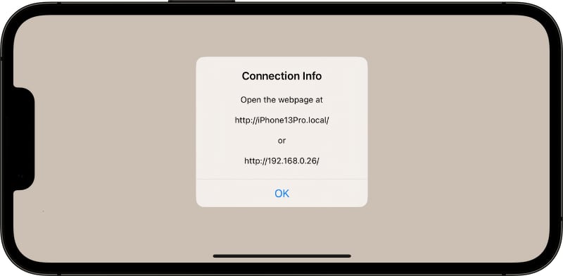 Connection Info box
