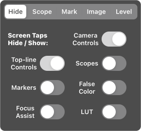 Display settings - Hide panel